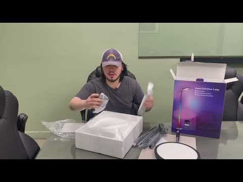 Modern Smart LED Floor Lamp for Bedrooms & Living Rooms | RGBCW, Torchiere, App Control - SMAVISTA