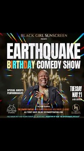 The hottest show in town @earthquakeandfriends is back with @therealearthquake Birthday show! 🥳 MAY 21 @8:30pm! Tickets are going fast!! Ticket link in bio! 🎟️ @royalewatkins @herbtheentspec #earthquakecomedian #standupcomedy #standup #thecomedychateau #lacomedyscene 🅅🄸🄰: @thecomedychateau 📷 🎟️ www.therealearthquake.com 🎟️ | Earthquake