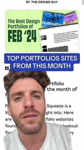 Here are some of my favorite portfolio websites from the last month and one of them absolutely blew my mind. I share a lot of portfolio websites each month in my newsletter, portfolio squeeze, and if you want to upgrade your portfolio or needs some inspiration, you can go ahead and learn more more on my profile. It is so important that your portfolio and your portfolio website look good and really tell your story as a creative in order to have a successful career. I look at a lot of portfolios f