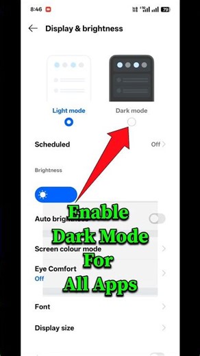 How to Enable Dark Mode on Any Android apps | How to on Dark Mode on Android |#shorts #shortvideo