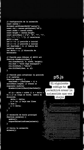 p5.js ASCII art generator #p5js #ascii #asciiart #generativeart #artegenerativo #digitalart #artedigital #creativecodeart #fyp