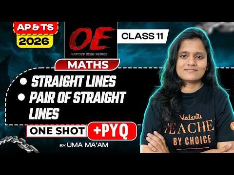 Straight Lines, Pair of Straight Lines | ONE SHOT | Class 11 | AP TS EAPCET 2026 | Uma Ma'am