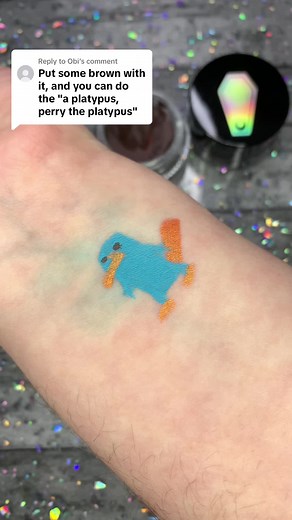 Replying to @Obi a platypus? PERRY THE PLATYPUS?! #eyeliner #makeup #beauty