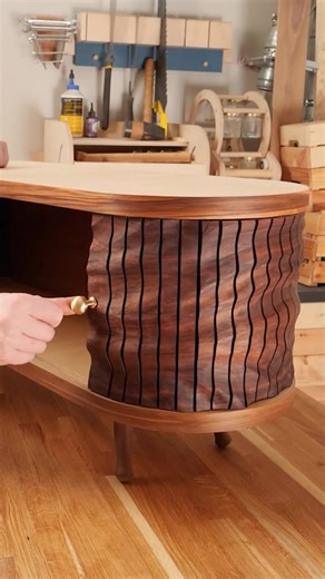 Tambour Cabinet - Making Wood Bend Like Fabric | DeMilked
