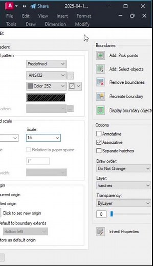 Hatch Edit in AutoCAD