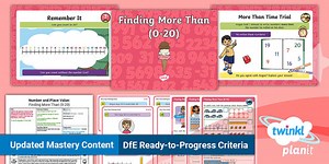 PlanIt Maths Year 1 Number and Place Value within 20 Lesson Pack 33: Finding More Than (0–20)
