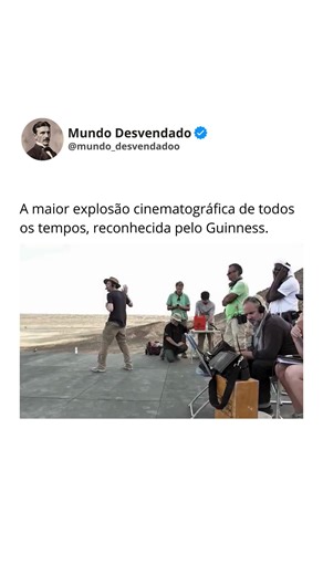 Mundo Desvendado on Instagram: "Siga @mundo_desvendadoo para descobrir algo novo todos os dias! Em Spectre, filme lançado em 2015, a franquia James Bond decidiu provar que o espetáculo físico ainda tem um poder único no cinema. Para a cena da destruição da base do vilão, os produtores recusaram soluções totalmente digitais e optaram por criar uma explosão real, em escala inédita. O local escolhido foi Erfoud, no Marrocos, uma região desértica que permitia segurança e espaço para algo dessa magni