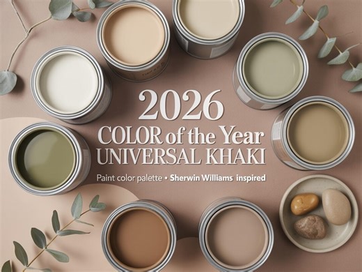 Universal Khaki Paint Color Palette | 2026 Color of the Year | Sherwin Williams - Etsy