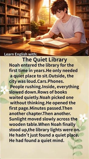 The Quiet Library #shorts #english #englishmerl #education #englisgreading #englishgrammar