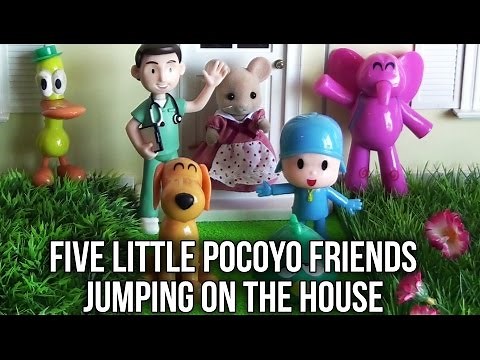 Five Little Pocoyo Jumping on the House | Five Little Monkeys Jumping on the Bed Nursery Rhymes