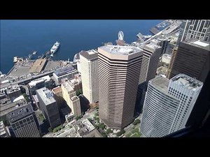 360 View of Seattle from Columbia Center Sky View Observatory
