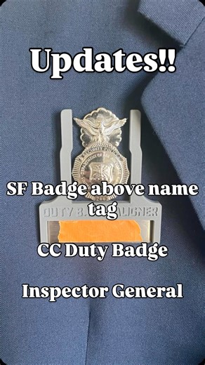 Jellys 3D Prints on Instagram: "Clean uniforms. No guesswork. ✈️ Security Forces (above name tag) 🚓 Commander ⭐️ Inspector General 🦅 These USAF Duty Badge Aligners are designed to keep your blues straight, centered, and inspection-ready every time. No crooked badges. No constant re-pinning. Just a clean, professional look. Don’t see your badge yet? I offer a badge trade — send your badge to my P.O. Box and I’ll send it back with 2 FREE custom aligners once it’s dialed in. 👉 Link in bio or cli