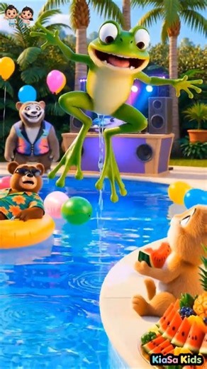 Pool Party Fun 💦 Safety Learning for Kids🎉#shortstory #kidslearning #safetyfirst #poolparty