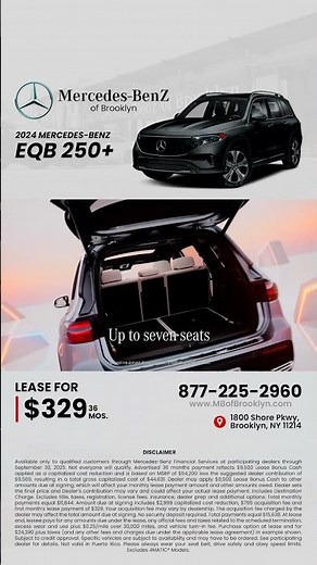 Drive Electric: Lease the 2024 Mercedes-Benz EQB 250+