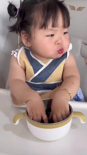 Adorable Asian Baby Girl's Morning Routine