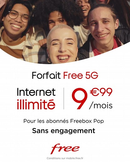 8.2K views · 2.1K reactions | Forfait Free : 5G illimitée en France métrop. & 35 Go en 4G depuis +110 destinations | Free | Facebook