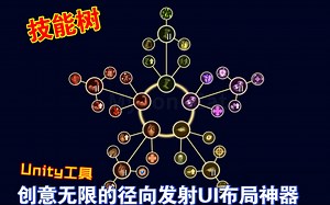 Unity创意无限的径向发射UI布局神器适合RPG创建技能天赋树径向菜单UI放射状节点预制自动链接线条layout202409051522