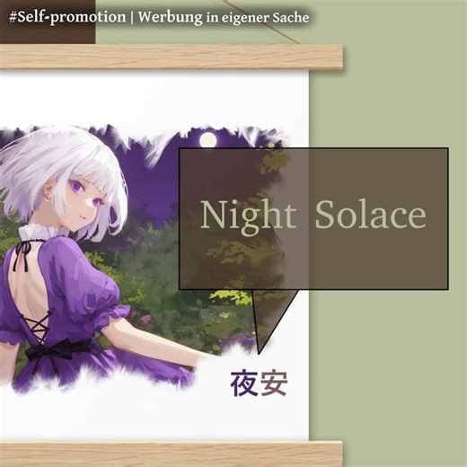 Poster Hanger Set / Wall Art | Night Solace | Anime / Manga Art | Abstract | Japanese