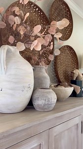 🍂✨ Collected Autumn Sideboard Styling ✨🍂 This season I styled my sideboard with a European-inspired collected look—layering timeless pieces, natural textures, and soft autumn tones. From vintage-inspired accents to warm seasonal stems, each detail adds a sense of history and charm while keeping the space cozy and inviting. If you love the idea of a collected autumn home, a sideboard is the perfect place to showcase it. Think: curated vessels, organic fall stems, layered linens, and a touch of 