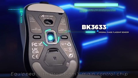 ATTACK SHARK X3PRO 4K/8K Lightweight Wireless Gaming Mouse with Tri-Mode(Wired/2.4GHz/BT),PAW3395 Optical Sensor,26K DPI,Kailh GM8.0 Switch,Long Battery,7 Buttons for PC/Laptop/Win/Mac(White)