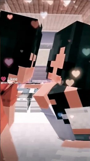 Aphmau and Aaron. Kissing moment #edit #aphmau #likee #aaron #minecraft