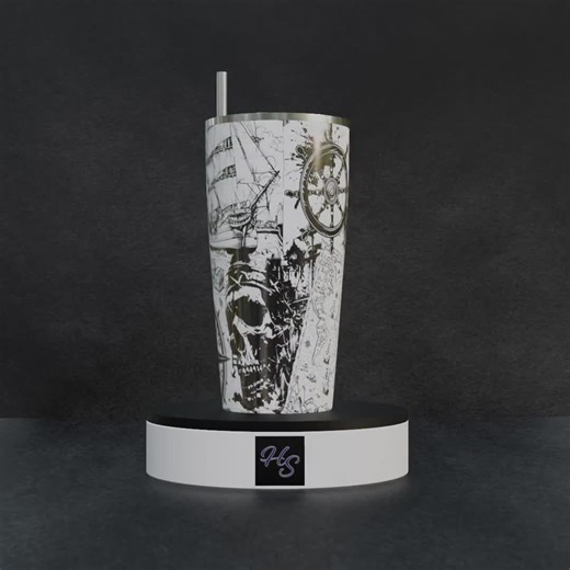 Pirate Tumbler Wrap: Laser Engraved SVG File (20 & 30 Oz) - Etsy