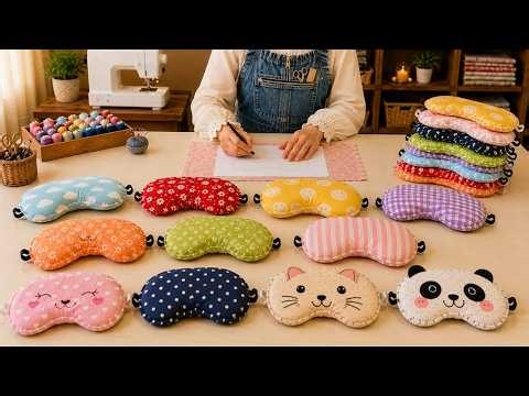 WOW! Easy Sleep Masks with Scrap Fabrics You Can Make and Sell