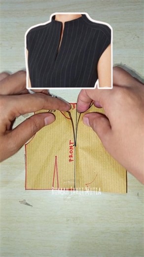 Stand collar pattern #sew #fblifestyle #colar #standcollar #sewingtutorial #fashion #fyp | Ulfa ZuRi