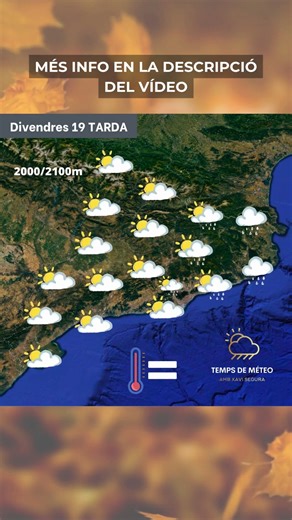 Temps de Méteo on Instagram: "❗️MÉTEO ESPECIAL: Els pròxims dies tornaran la pluja, la neu i el fred hivernal 🧐Què has de tenir en compte - MÉS PLUJA I NEU - TºC AVALL ❗️PREVI RESUM❗️ Aquest dijous ha estat el dia més plàcid de la setmana, amb calma, sol en general, boires i sense pluja enlloc. Però aquesta tranquil·litat té les hores comptades, ja que a partir d’aquest mateix divendres començaran a arribar nous canvis. A la tarda reapareixeran els ruixats en punts del nord-est, i el cap de set