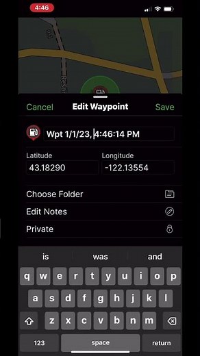 How to create waypoints in GAIA GPS #shorts