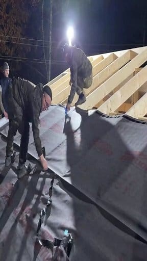 7.4K views · 34 reactions | Perfect wooden roof waterproofing sheet laying skills | Kuva Structure | Facebook