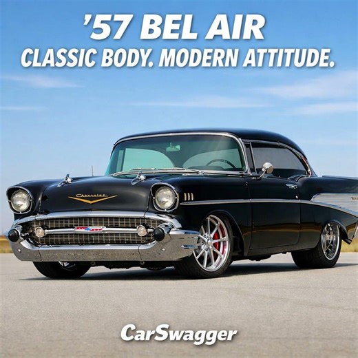 This '57 Chevy Bel Air is a Wolf in Sheep's Clothing #restomod #classiccars #protuning