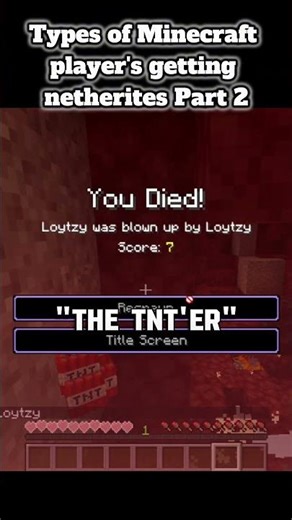 Types of Minecraft players getting Netherite part 2. #minecraft #minecraftshorts #minecraftanimation