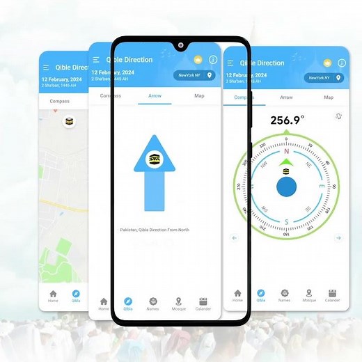 Qibla Compass: Qibla Direction