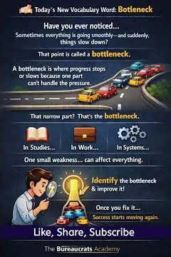 Today’s Vocabulary Word: Bottleneck | Improve Your English for CSS & Daily Use