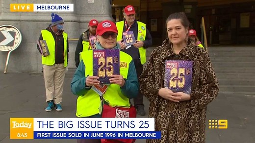 It’s ‘The Big Issue’ magazine’s 25th birthday, Australia’s longest standing social enterprise which has helped put $32 million into the pockets of those experiencing homelessness. #9Today | TODAY