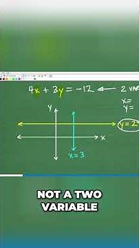 Linear Equations One vs Two Variables Explained Simply #maths #math #algebra #linearequations