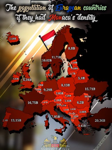 European Countries by Monaco's Population Density