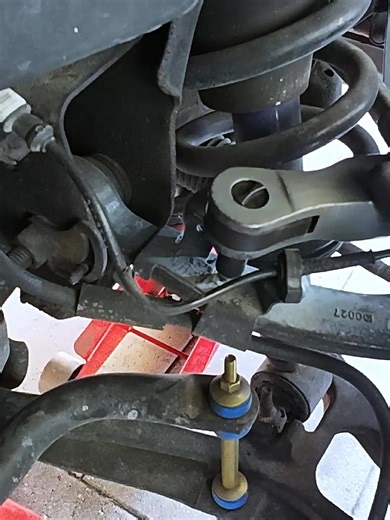 Fix car suspension problems, clunking noise, squeaking sound, loose direction and not able to control your car when hit a bump, your car needs alignment, worn-out tide rods, ball joints, sway bar links. All that and more you will learn how to fix it on my channel. In this short video, I will show you how to replace the front upper control arm with the ball joint on a car at home. Full detailed video on my channel The front suspension component we're working on (upper control arm and upper ball j