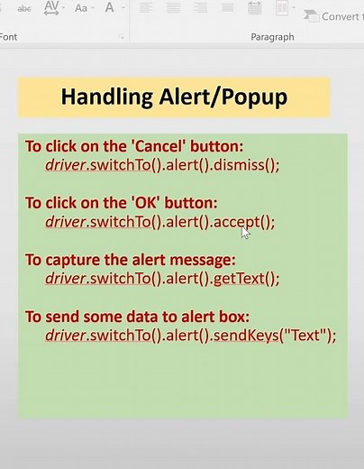 Handling alert and popup in selenium webdriver #shortfeed #javaselenium