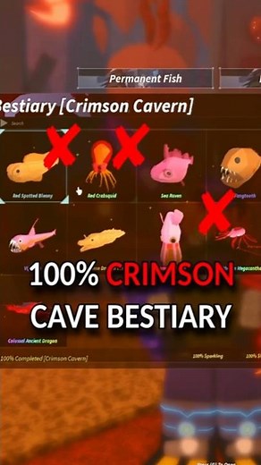How To Complete Crimson Cavern Bestiary In Fisch (ROBLOX)