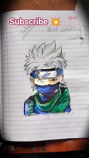 Drawing the Copy Ninja ⚡️ Kakashi Hatake! #shorts