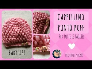 Cappellino punto puff (tutte le taglie)