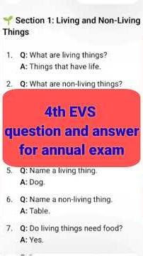 Class 4 Science – 100 Important Questions & Answers (English)