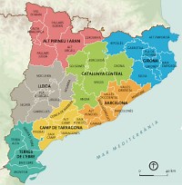 35 comarques i capitales de Catalunya