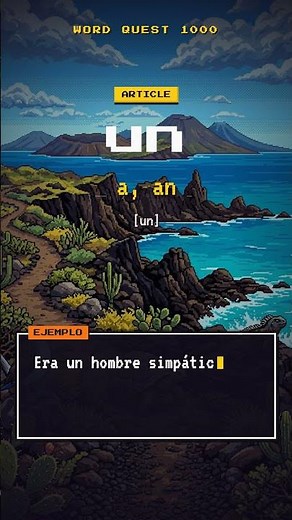 "Un" = "a / an" - Spanish word #7 of 1000 #Shorts