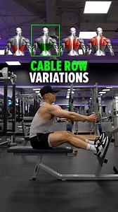 Cable Row Handles & Muscles Worked Single D-Handle (elbow tucked) — Best for isolating the lats. Close-Grip V-Handle (elbow tucked) — Primarily lats, with moderate mid-trap involvement. Medium-Grip Mag Handle (elbows ~45° flare) — Emphasizes the upper lats and mid-back. Wide-Grip Mag Handle (elbows ~80–90° flare) — Shifts focus to the upper back: rear delts and middle-to-upper traps. Size & Shred Training program 👉🏻 deltabolic.com | Andrew Kwong