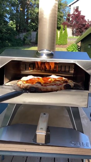 #homemadepizza in the Outi Pizza Oven #pizza #woodfiredpizza