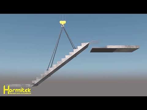 PRECAST STAIRCASE INSTALLATION PROCESS - 3D ANIMATION