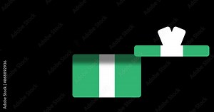 motion graphic of Open gift box and ribbons suitable for Surprise event celebration, design for greeting, Christmas gifts, New Year presents, social media banner, marketing material